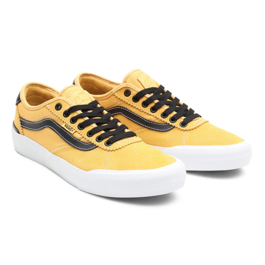 Vans Chima Pro 2 Dam Guld/Svarta - Vans Skateskor Billigt (AVQEU1463)